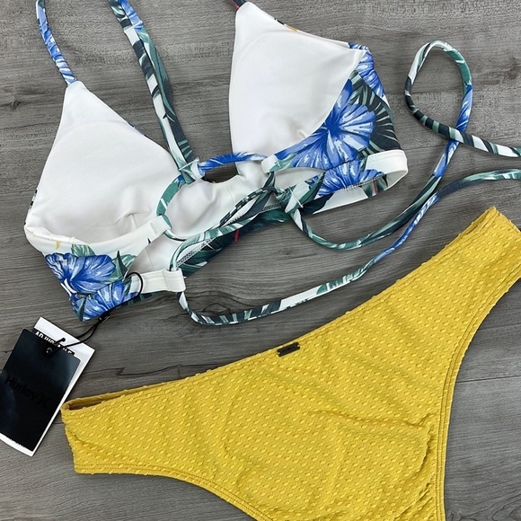 ☀️HURLEY☀️O’NIELL☀️ADJUSTABLE SUPPORTED  MATIRA SALTWATER SOLIDS TEXTURE BIKINI - Picture 14 of 15